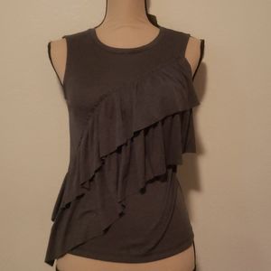 Medium grey ruffled shirt